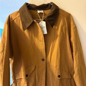 Barn door Corduroy Collar coat crochet NWT jacket